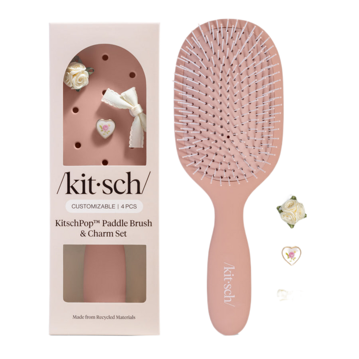 KitschPop Paddle Brush and Charm Set